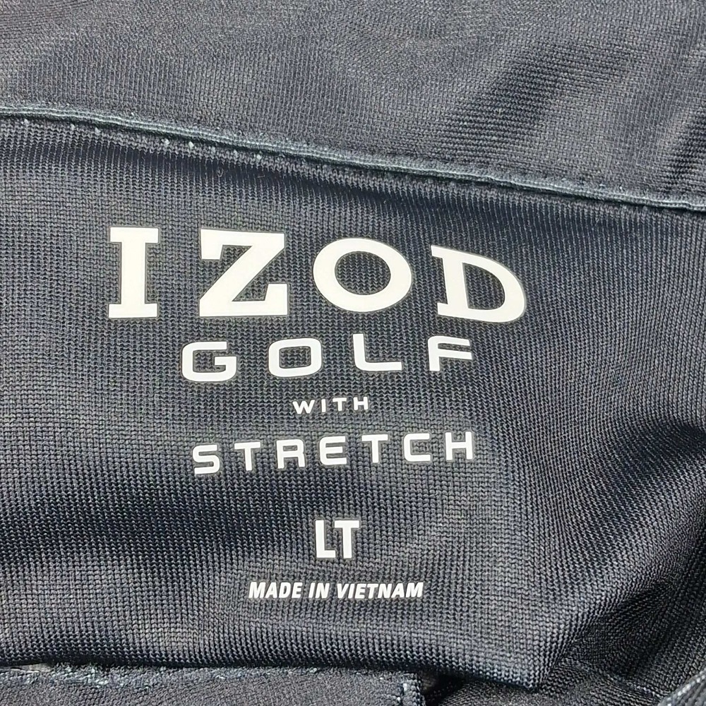 IZOD Golf Mens Large Tall Ombre Polo Shirt Anthracite SwingFlex Stretch 45IG142 - Picture 3 of 8
